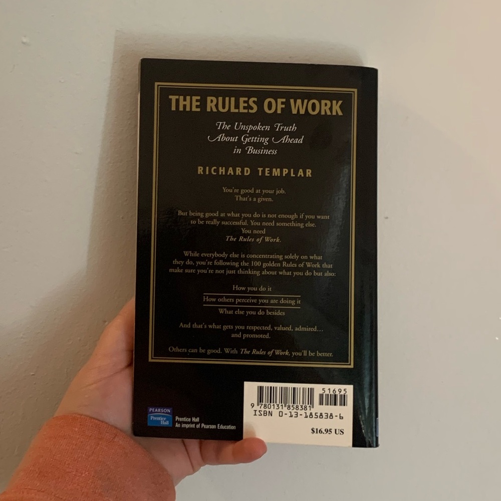 The Rules of Work Book by Richard Templar - Picture 2 of 2